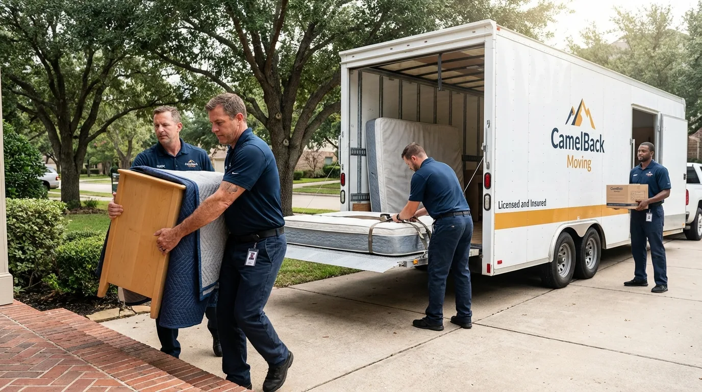 Crew loading residential truck for cross-state move from Ogdensburg, NJ
