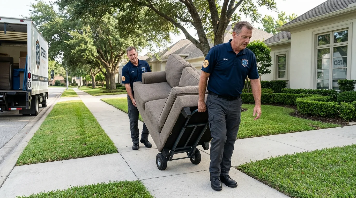 Local residential moving crew loading furniture in Ogdensburg, NJ